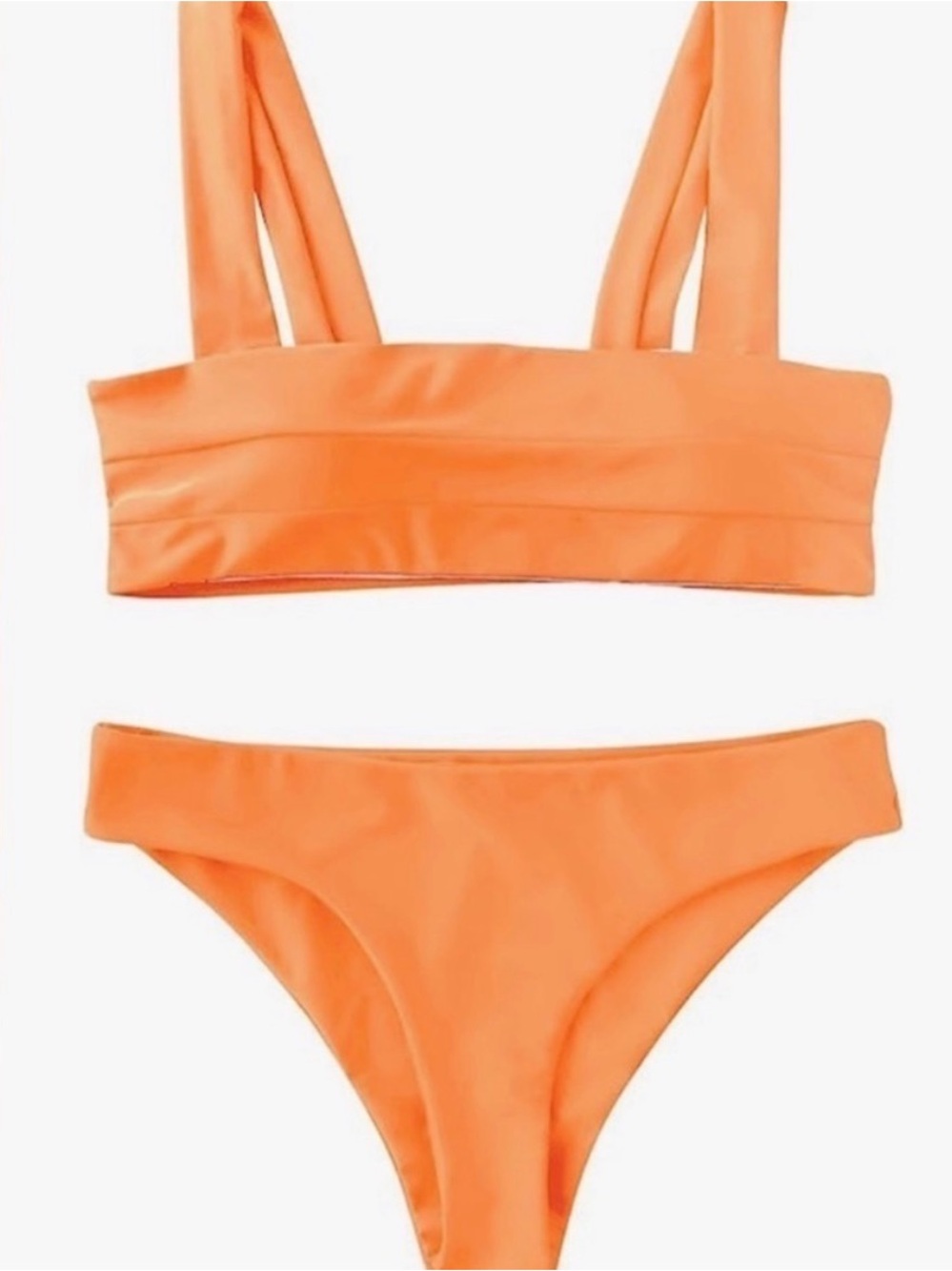 Zaful Orange Padded Bikini Set Size S (US 4)